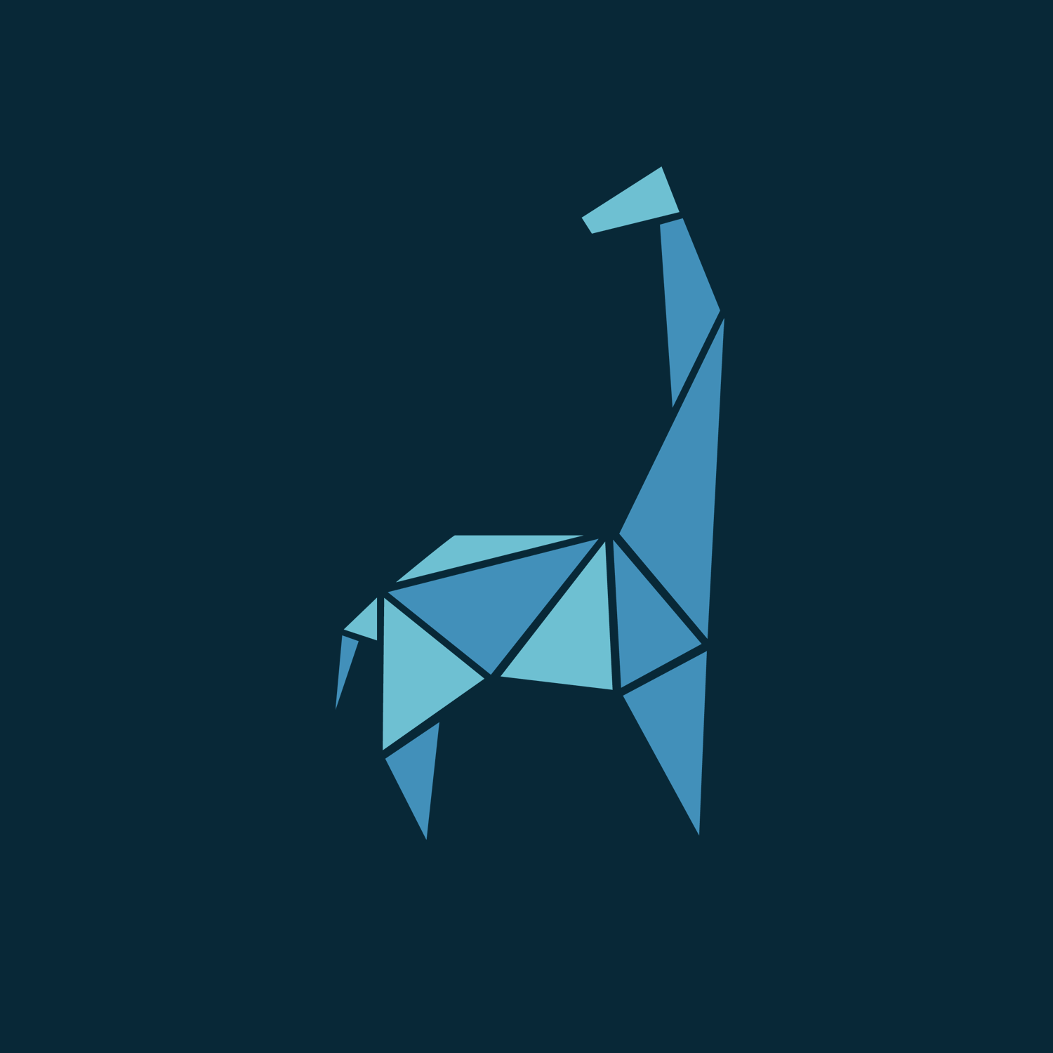 Zufafa geometric blue brand symbol